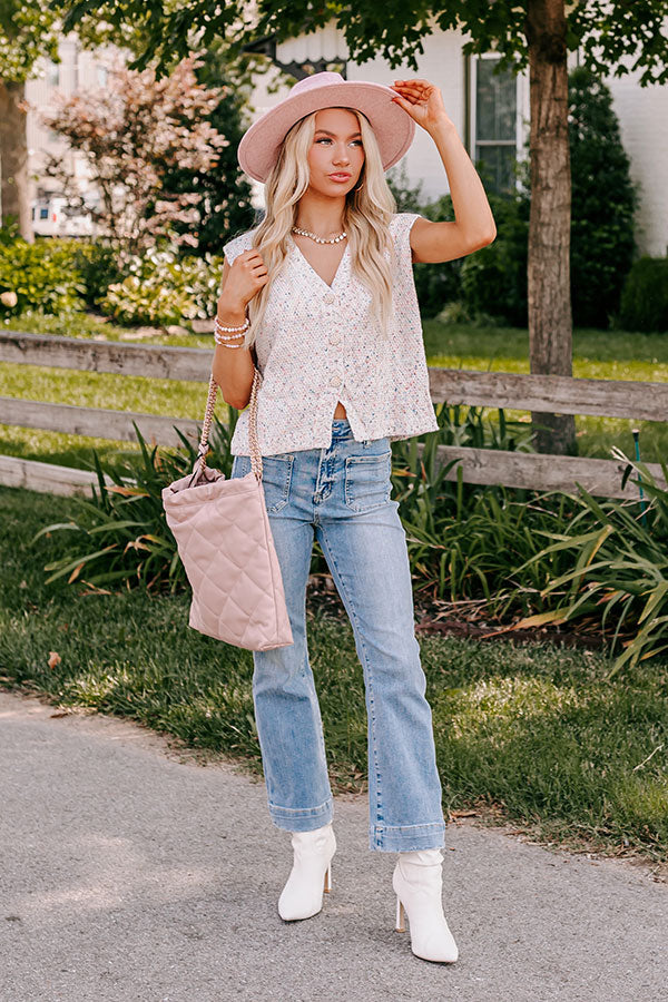 Premium Sparkle Confetti Knit Vest Top - Ultimate Style Upgrade