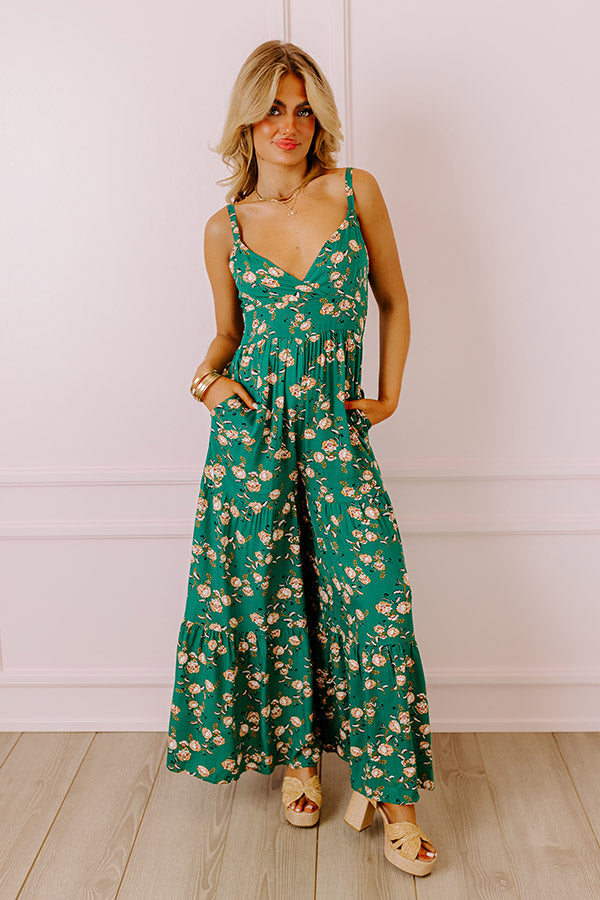 Premium Green Floral Jumpsuit - Ultimate Summer Style