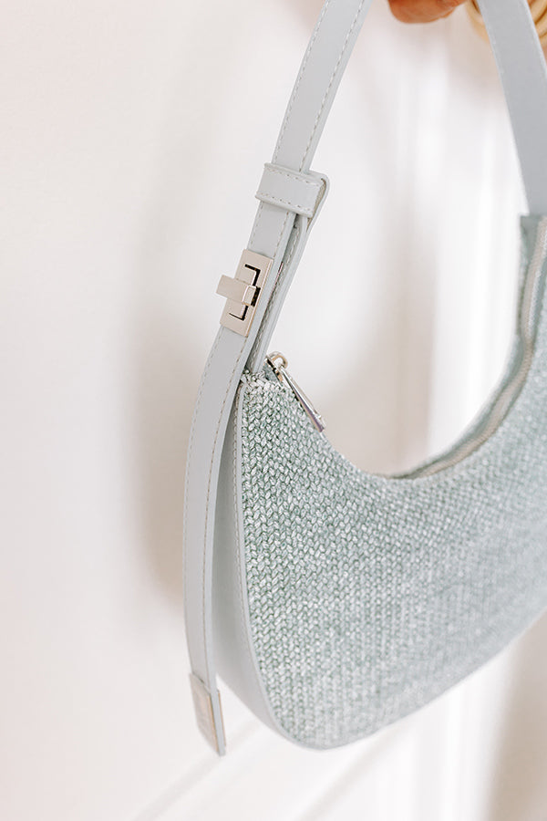 Premium Luna Spring Woven Handbag in Airy Blue