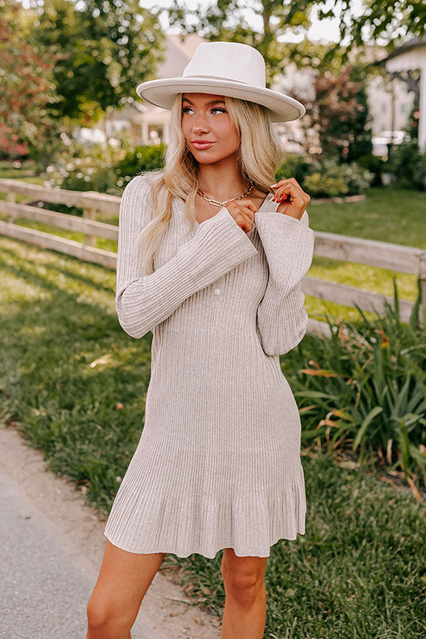 Ultimate Cinnamon Sugar Kisses Cozy Sweater Dress