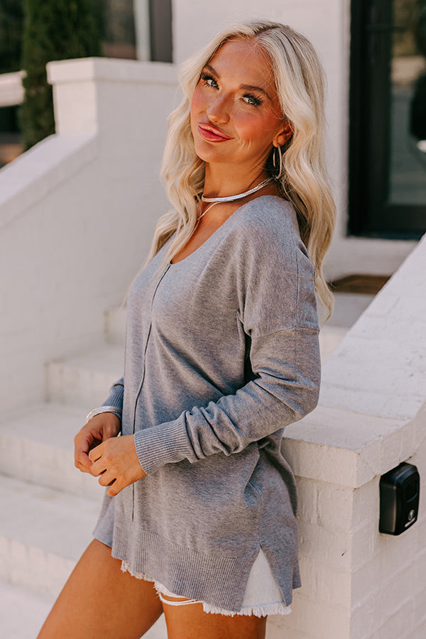 Premium Fall Latte Shift Sweater - Ultimate Comfort in Grey