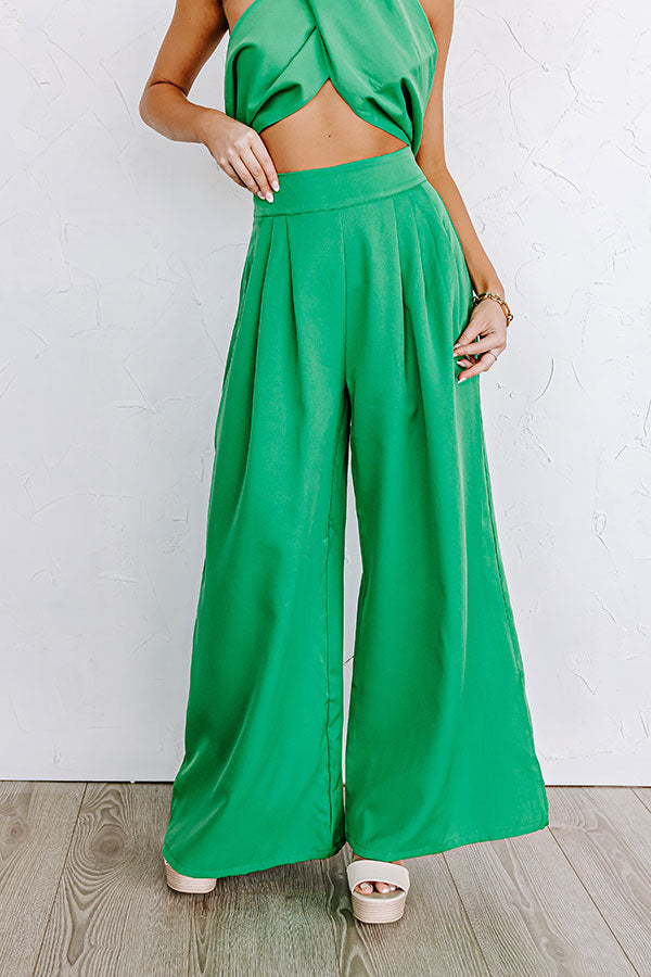 Premium High Waist Green Pants - Nearly Famous Collection