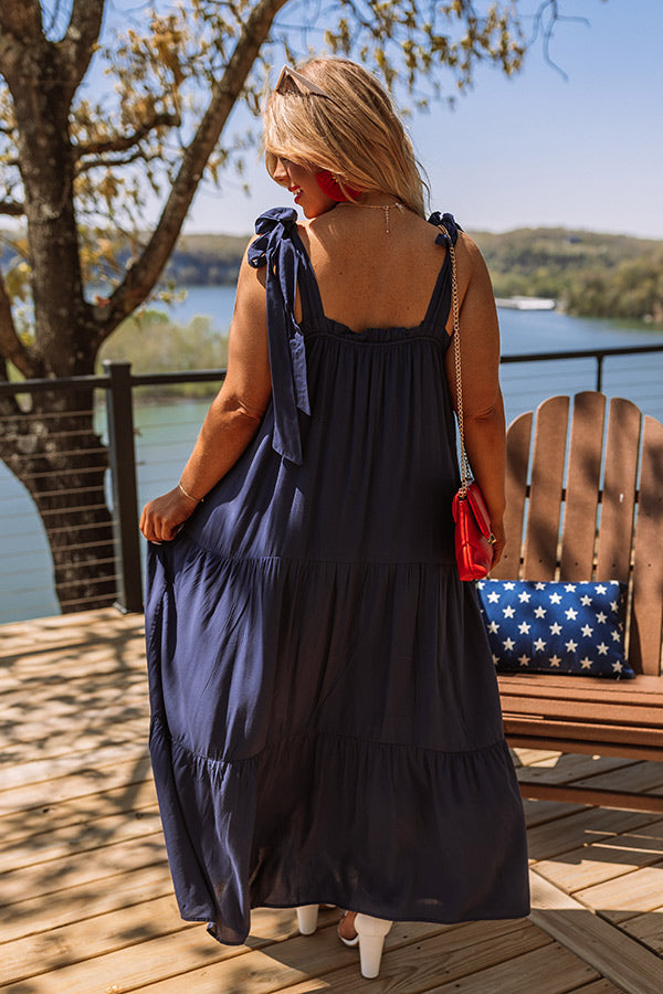 Premium Navy Curves Maxi Dress - Ultimate Summer Style