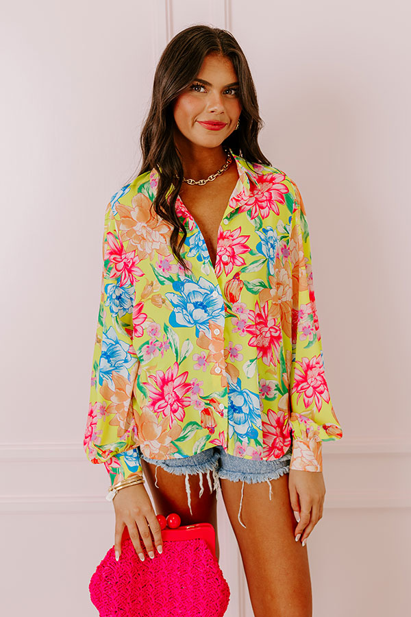 Ultimate Summer Mirage Floral Button-Up Shirt