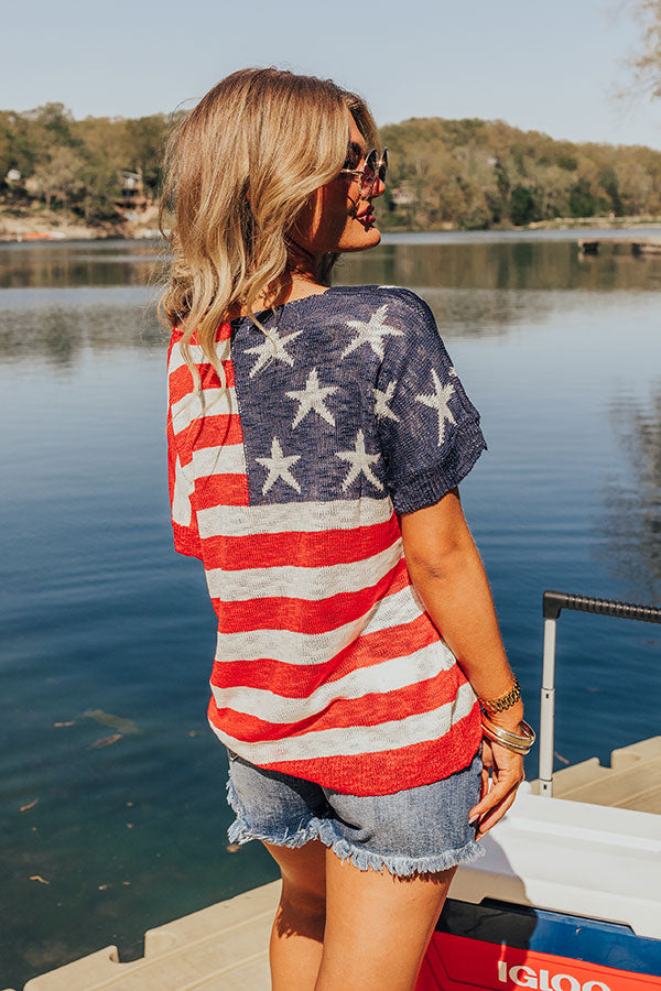 Premium American Honey Knit Top - Ultimate Patriotic Style