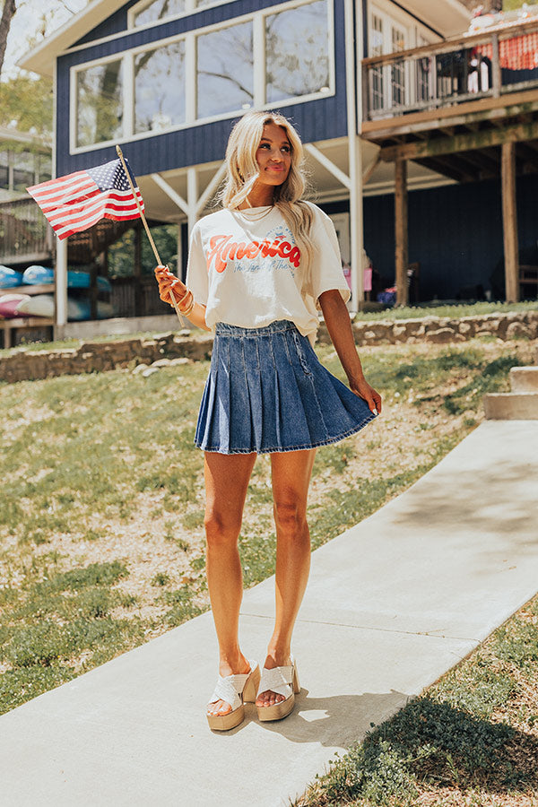 Premium Patriotic Graphic Tee - The Land Of The Free