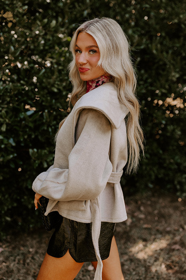 Ultimate Paris Bound Faux Fur Jacket - Light Oatmeal