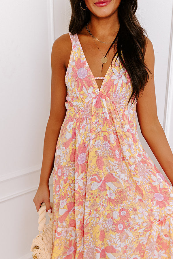 Ultimate Sunshine Floral Midi Dress