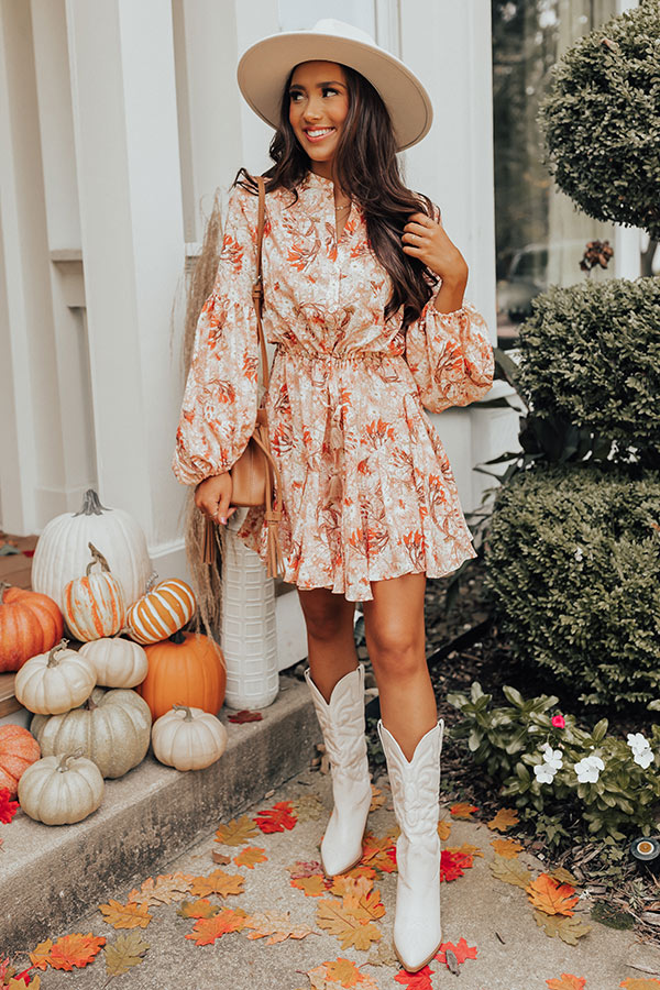 Ultimate Coral Floral Dress