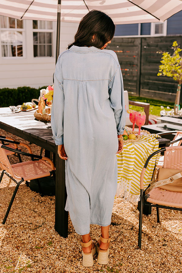 Ultimate Street Chic Chambray Maxi Dress