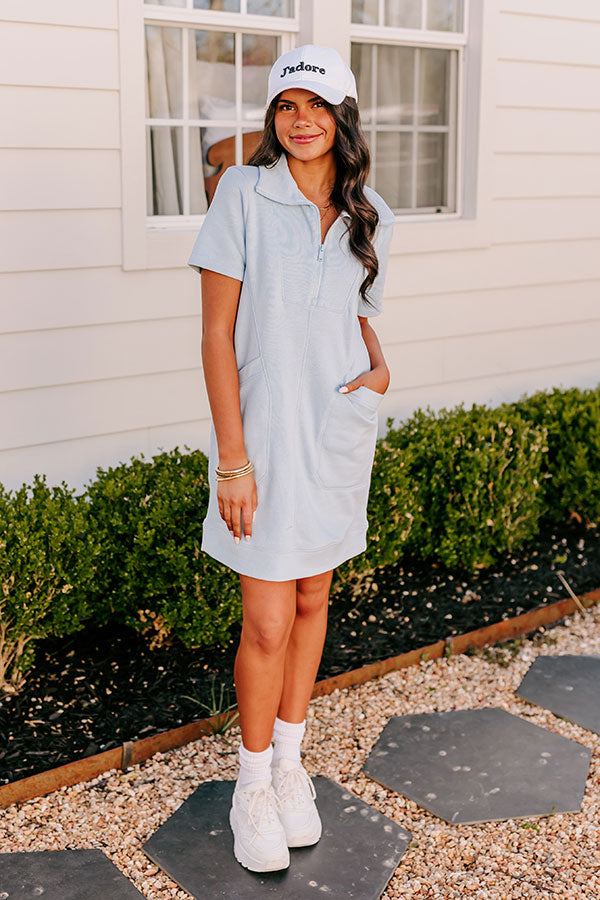 Ultimate Sky Blue Casual Mini Dress - Chic & Comfortable