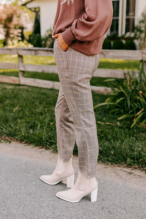 Premium High Waist Plaid Pants - Ultimate Fall Style