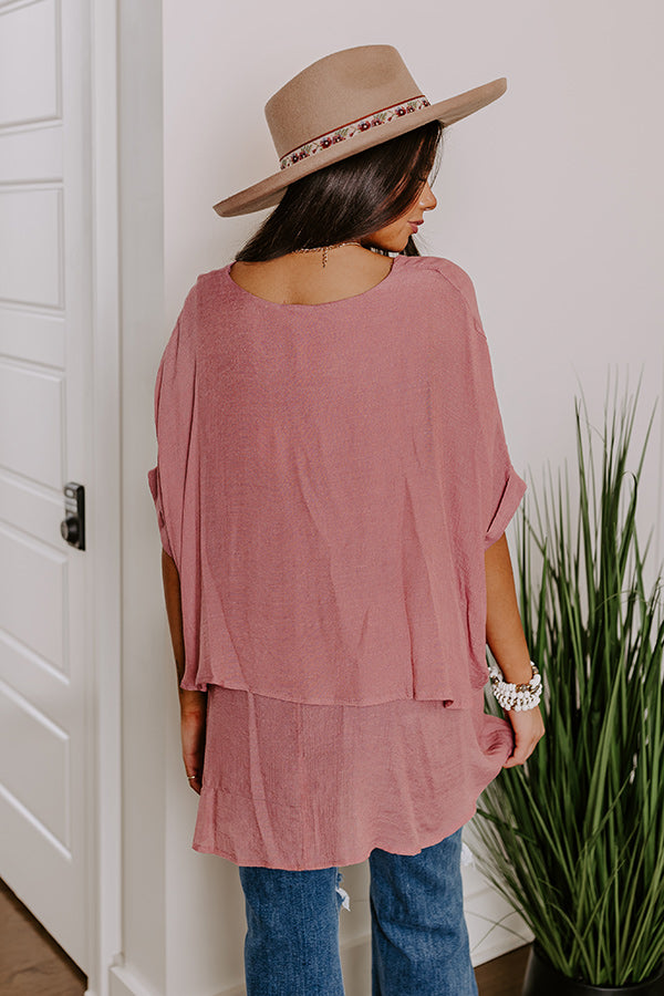 Premium Tranquil Time Shift Blush Top