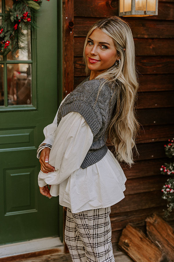 Premium Cozy Cable Knit Sweater Top