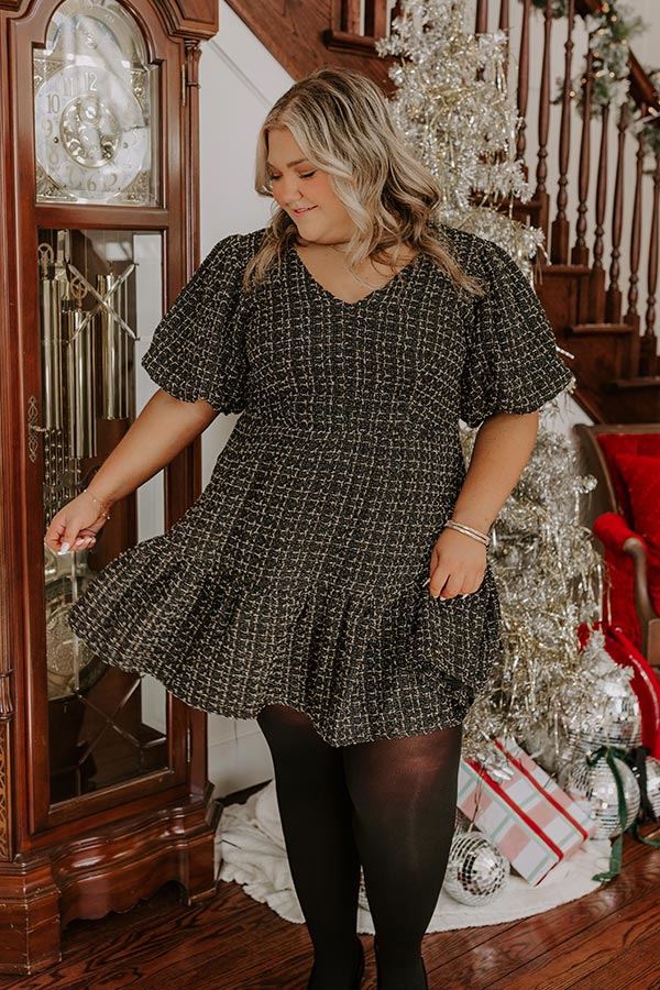 Ultimate Fall Tweed Mini Dress for Curves - Premium Elegance