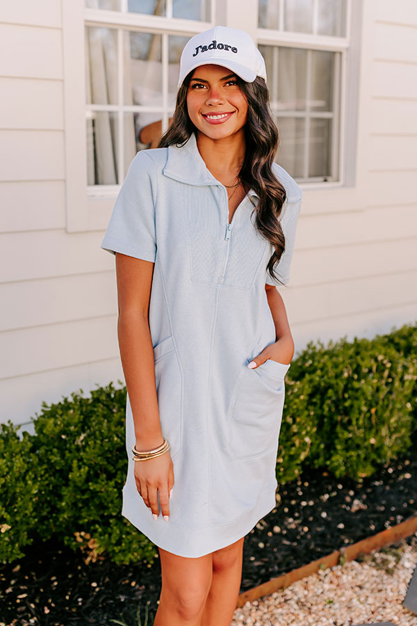 Ultimate Sky Blue Casual Mini Dress - Chic & Comfortable