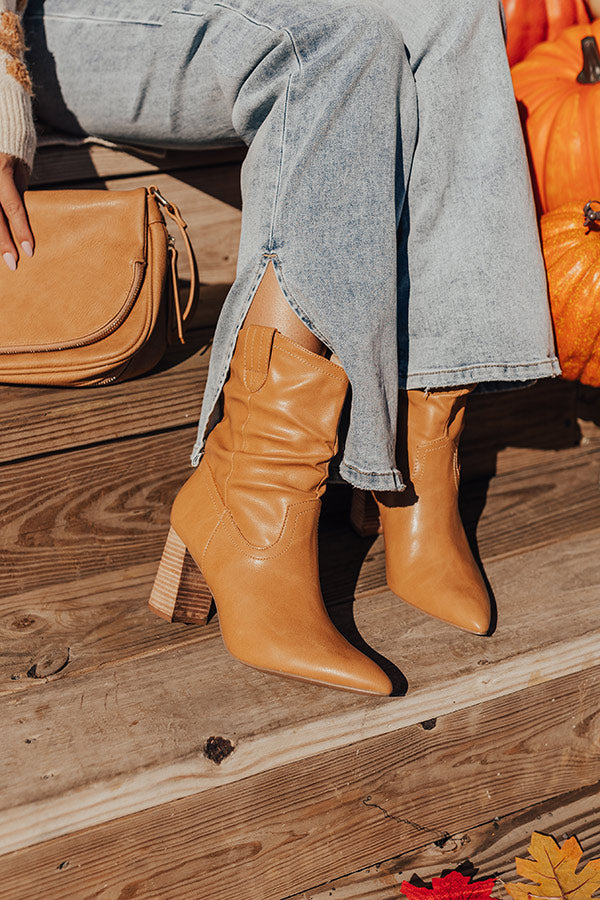 Premium Valley Faux Leather Bootie in Iced Mocha - Ultimate Comfort & Style