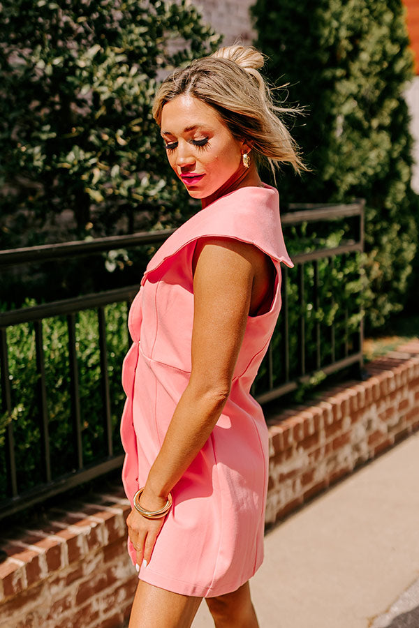 Ultimate Peach Scalloped Mini Dress - Classy & Sassy