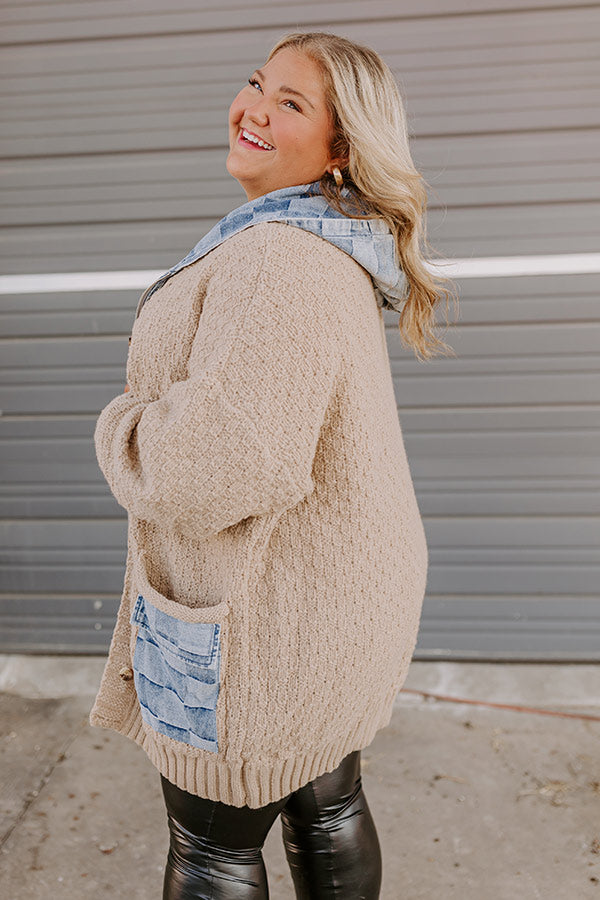 Premium Curves Knit & Denim Jacket