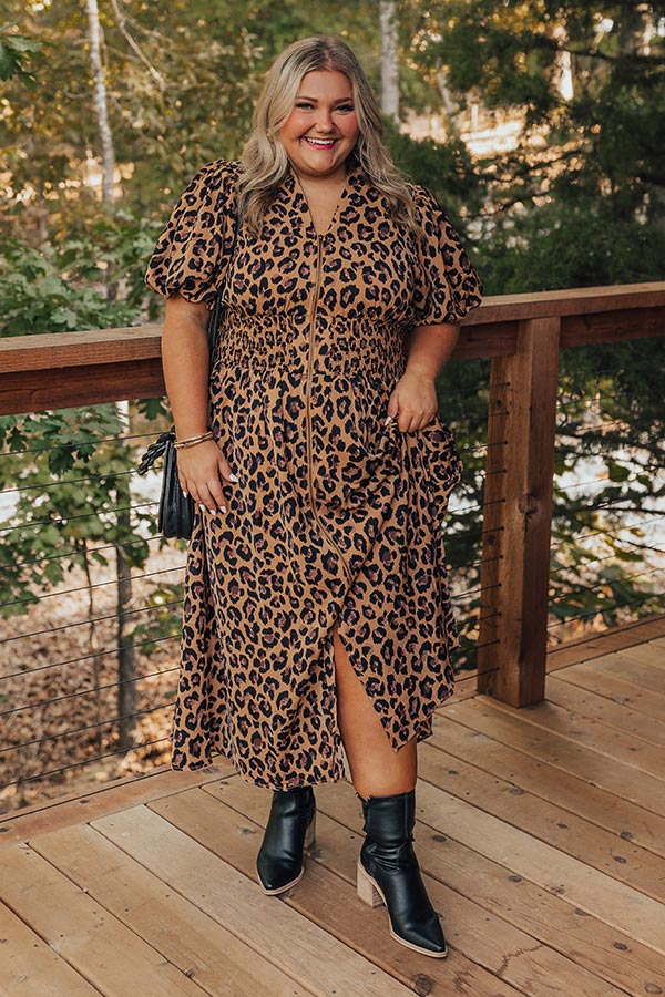 Ultimate Concrete Jungle Leopard Print Midi Dress