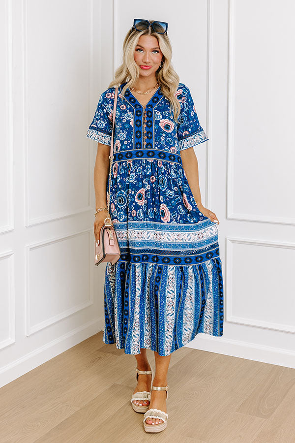 Premium Key Largo Floral Midi Dress - Ultimate Spring Style