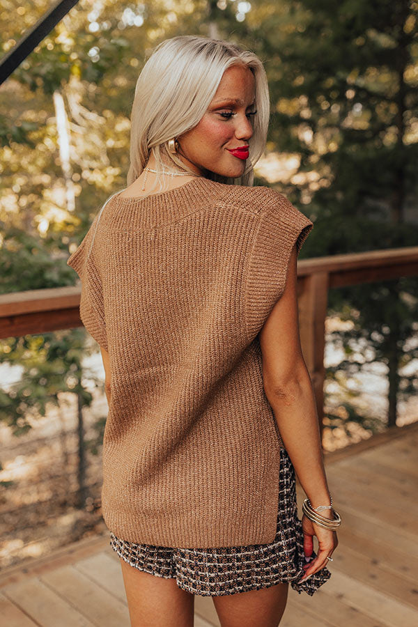 Premium Cinnamon Sugar Kisses Knit Top - Chocolate