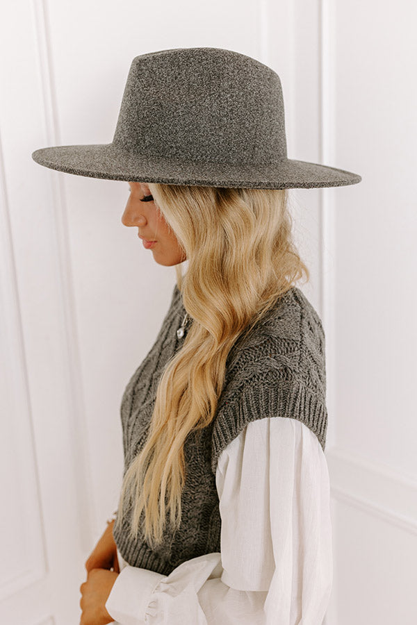 Premium Crisp Breeze Felt Fedora - Heathered Charcoal | Ultimate Style Upgrade