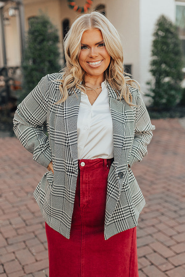 Ultimate Dare To Dream Houndstooth Blazer for Curves