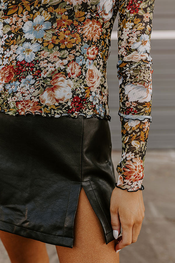Ultimate Floral Mesh Top - Premium Style