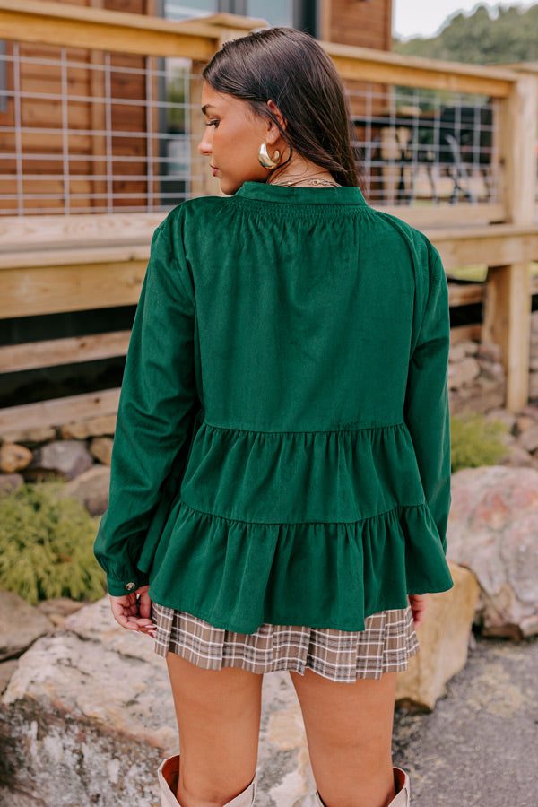 Premium Sonoma Sways Shift Top in Hunter Green - Ultimate Comfort & Style