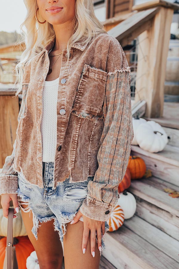 Ultimate Chill Nights Corduroy Jacket in Mocha - Effortless Fall Style