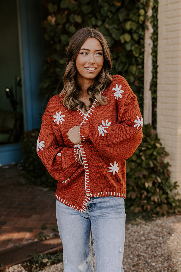Premium Rust Chai Latte Knit Cardigan - Ultimate Cozy Style