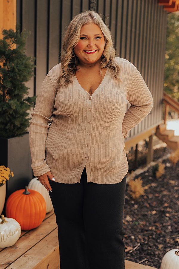 Premium Mocha Ribbed Cardigan - Ultimate Style Upgrade