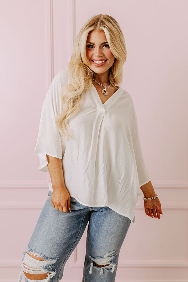 Premium Ivory Shift Top - Effortless Style & Comfort