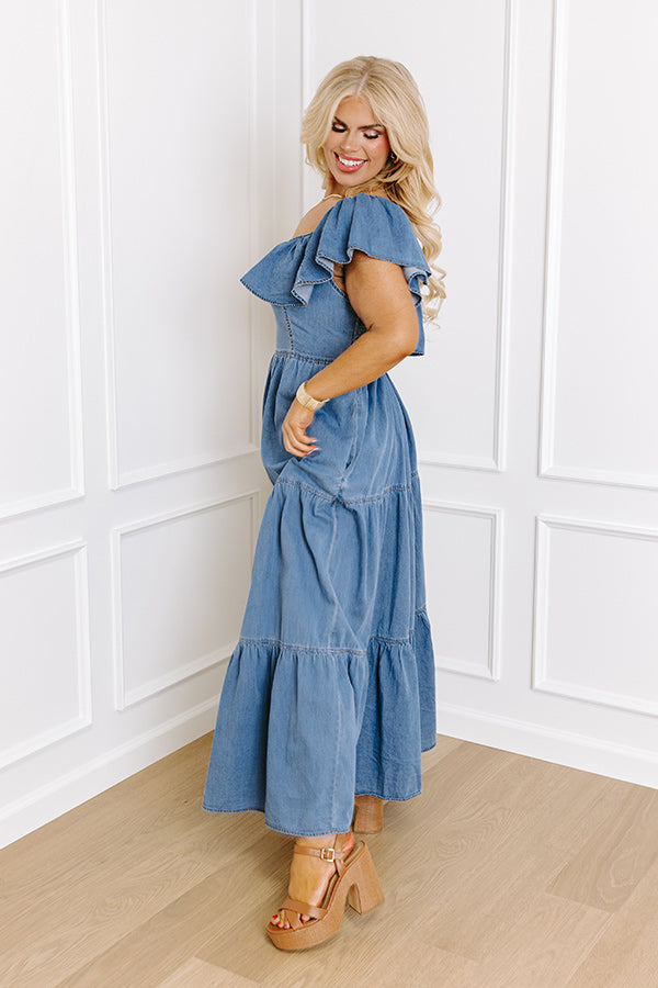 Ultimate Denim Maxi Dress - Subtle Smile Collection