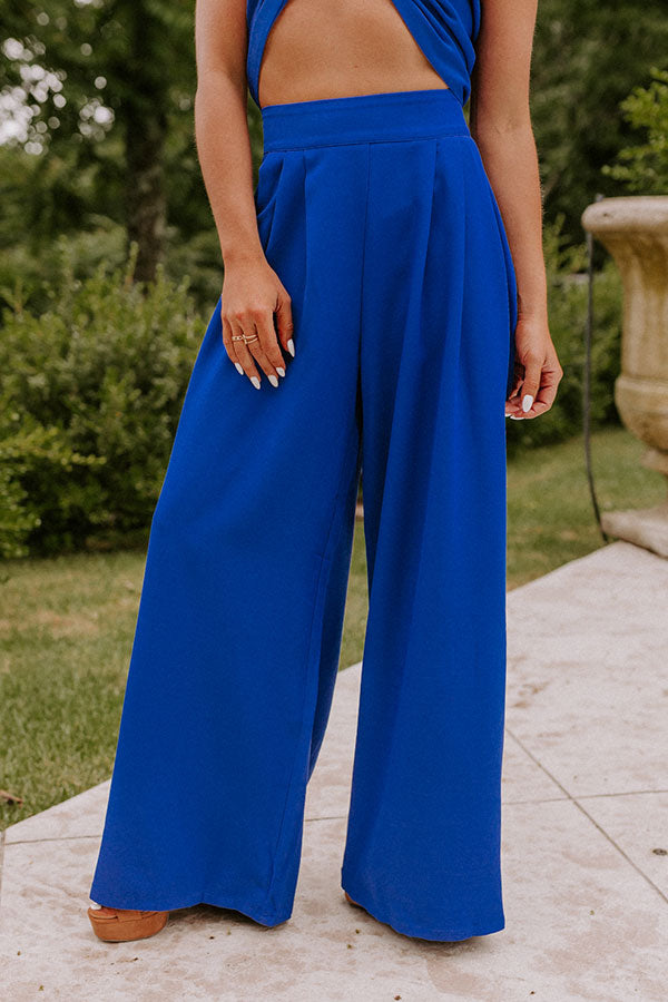 Ultimate Royal Blue High Waist Pants - Nearly Famous Collection