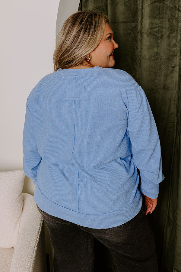 Premium Sky Blue Curves Shift Top - Ultimate Casual Style