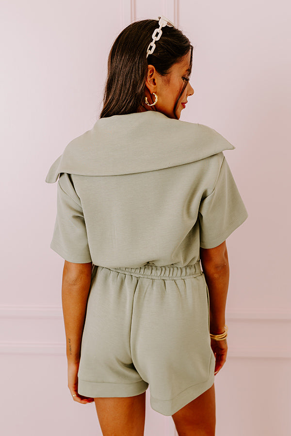 Premium Sage Green Romper - Ultimate Comfort & Style