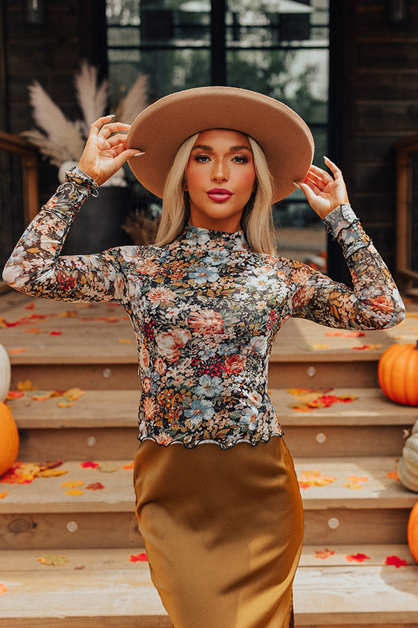 Ultimate Floral Mesh Top - Premium Style