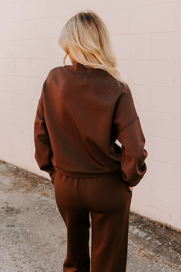 Ultimate Cozy Casual Sweatshirt - Chestnut
