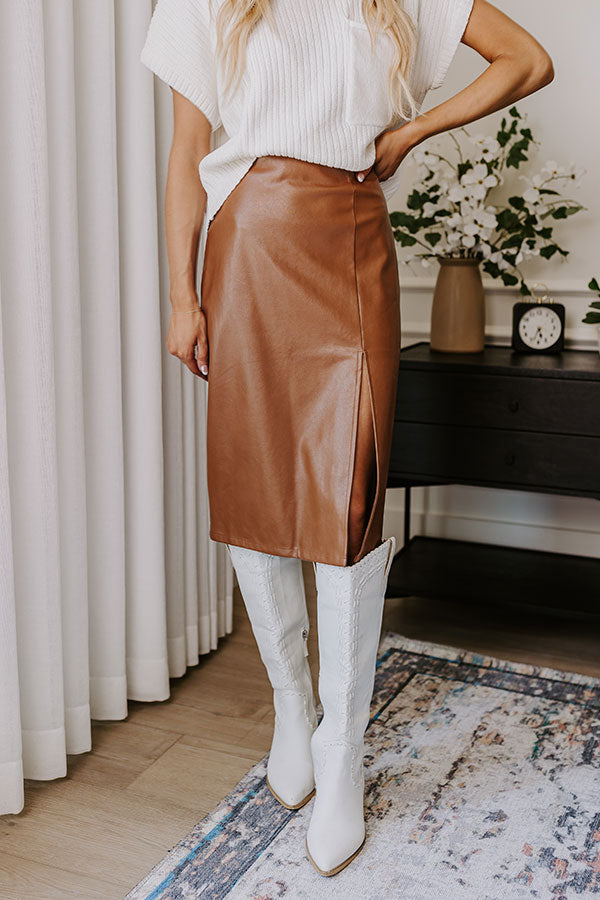 Premium Faux Leather Skirt - The Glee Collection