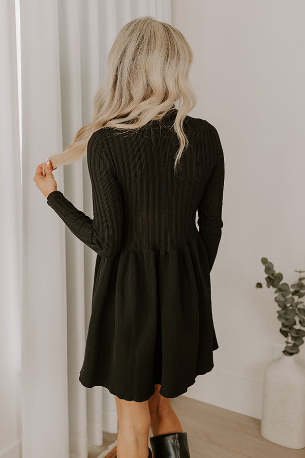 Ultimate Vineyard Dream Knit Mini Dress - Black