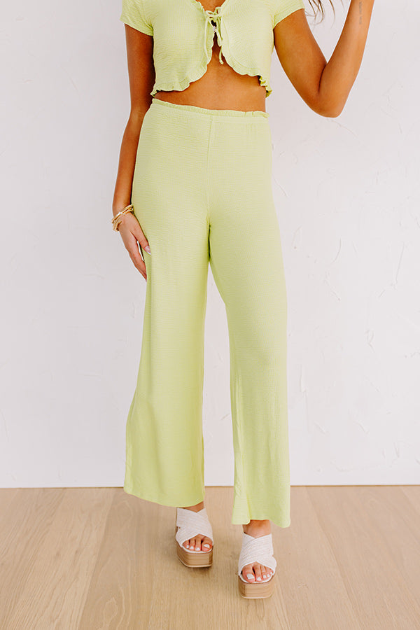 Premium Isla High Waist Pants - Lime | Ultimate Comfort & Style