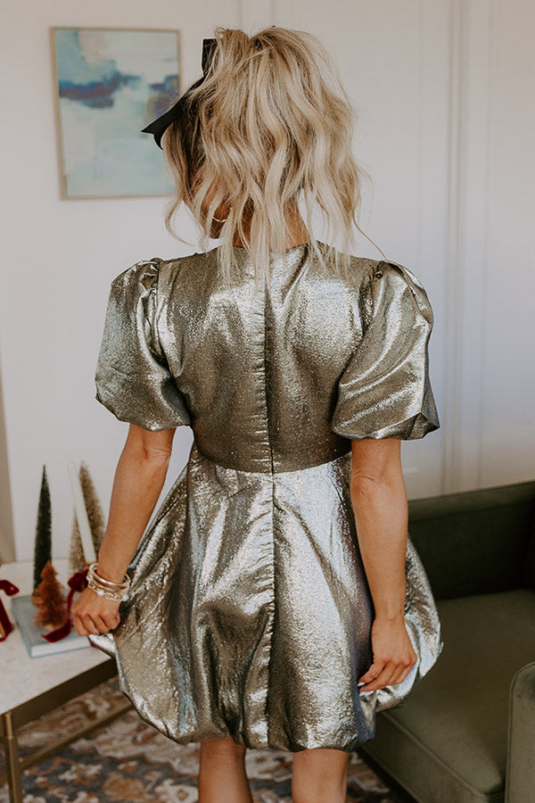 Ultimate Midnight Sparkle Metallic Mini Dress