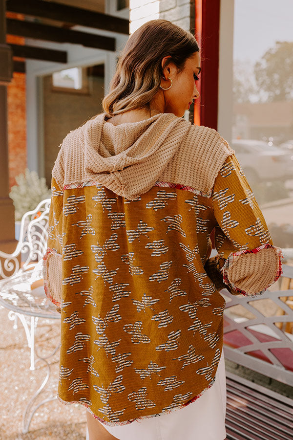 Premium Heart Flutters Knit Sweater in Mustard - Ultimate Casual Style