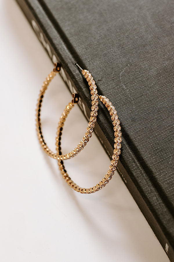 Ultimate Paris Nights Hoop Earrings - Sparkle & Glam