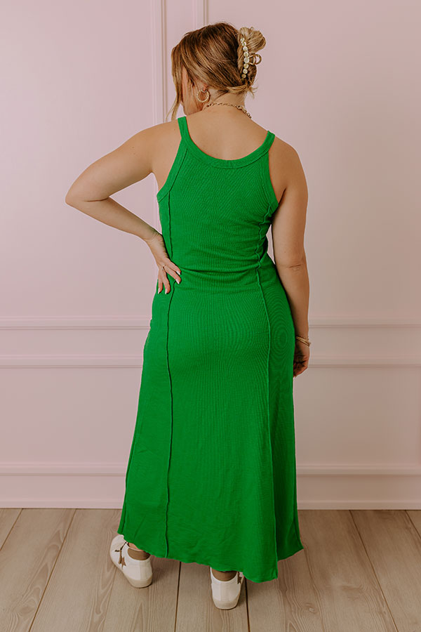 Premium Malibu Pier Maxi Dress in Vibrant Kelly Green