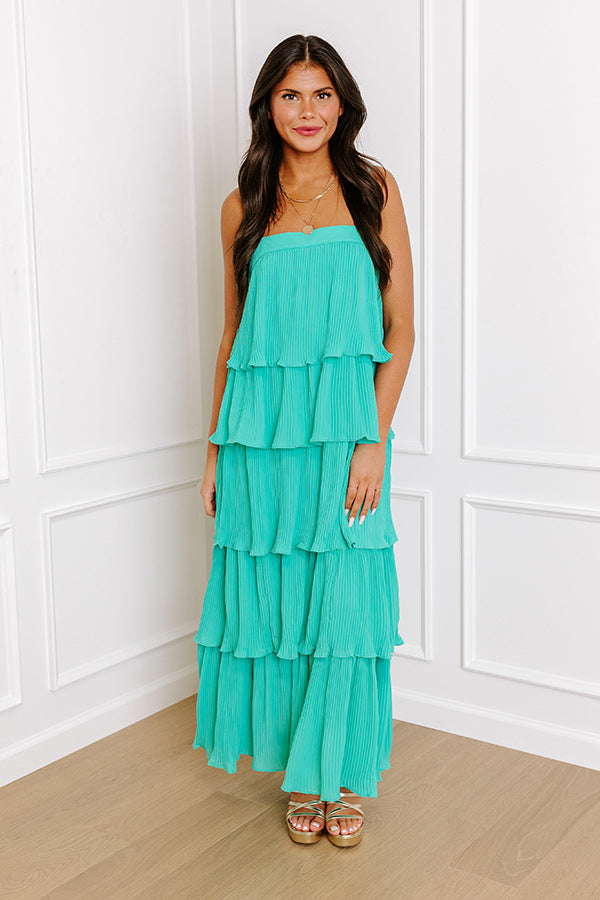 Premium Turquoise Dream Midi Dress