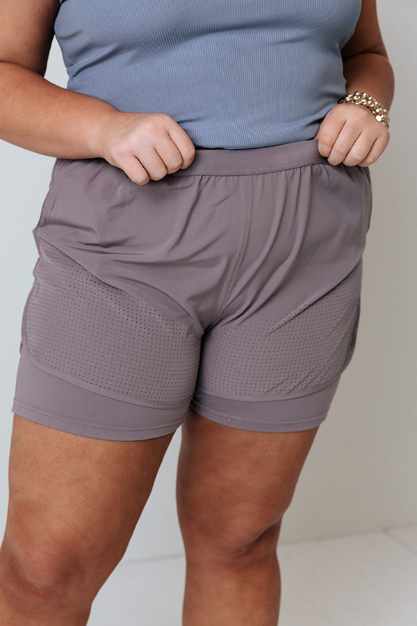 Ultimate Lightweight Jog Shorts - Heirloom Lilac for Curves