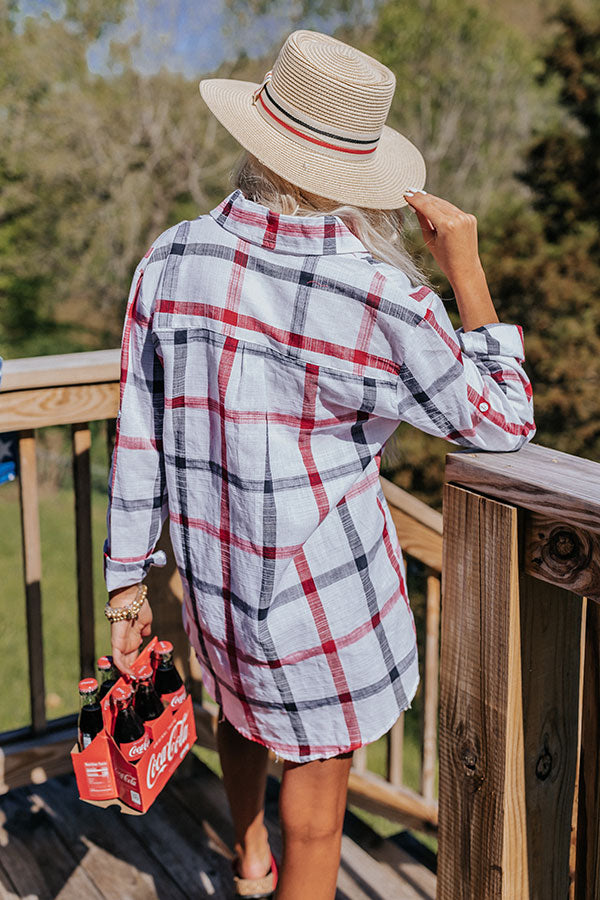 Premium Flannel Button-Down Top - Brulee Babe Collection